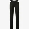 MISBHV Cut-out Straight-leg High-rise Stretch-woven Trousers