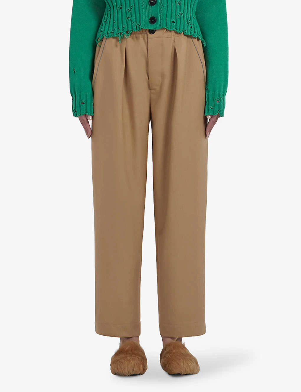 Marni Mid-rise Tapered-leg Wool Trousers 3 Marni Mid-rise Tapered-leg Wool Trousers - Image 3