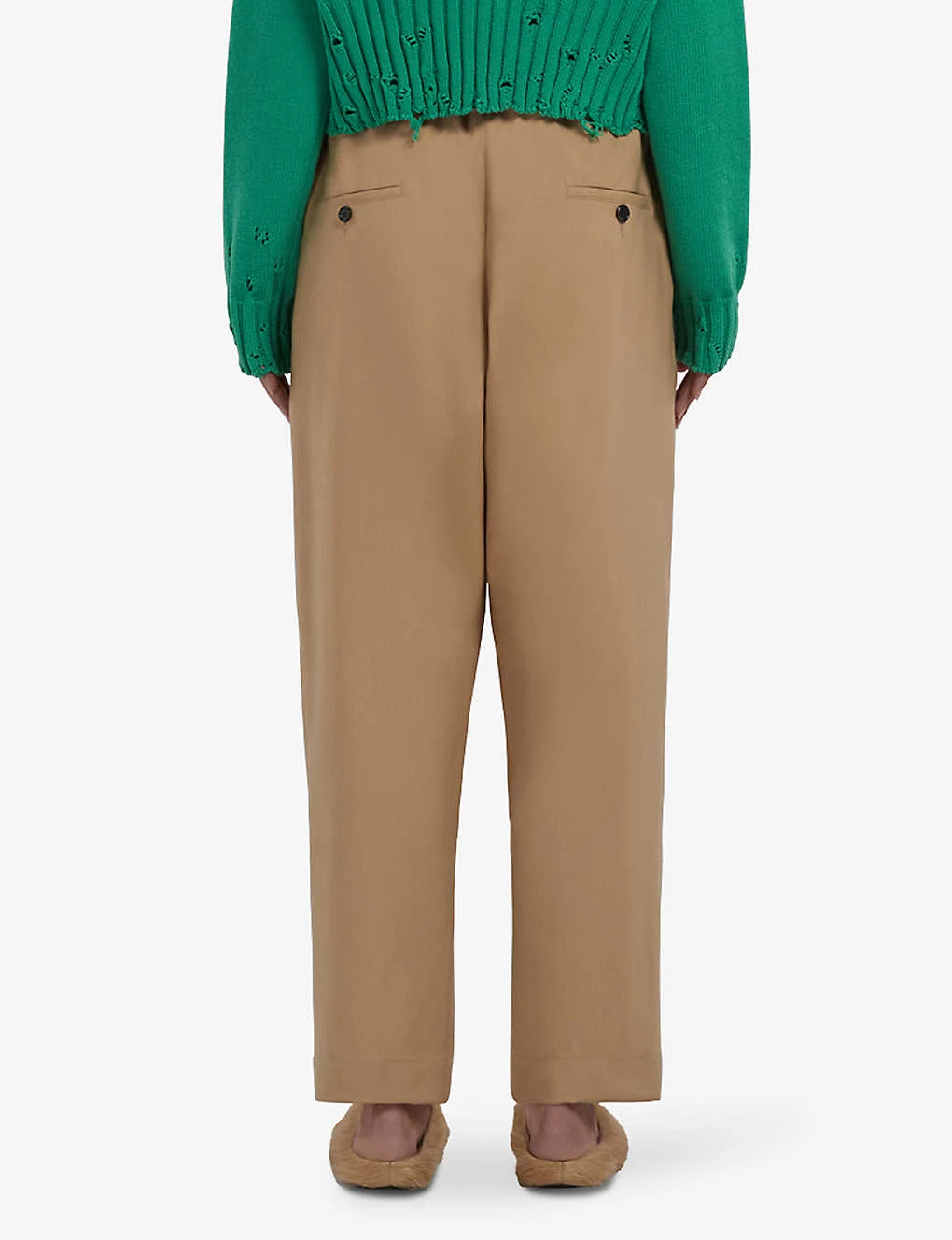 Marni Mid-rise Tapered-leg Wool Trousers 4 Marni Mid-rise Tapered-leg Wool Trousers - Image 4