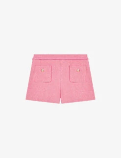 Maje Iapela Patch-pocket Stretch-tweed Shorts