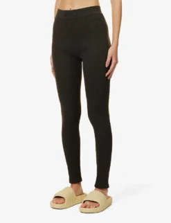 ESSENTIALS Logo-tab Ribbed Woven Trousers -Reiss Shop R04111039 OFFBLACK ALT02