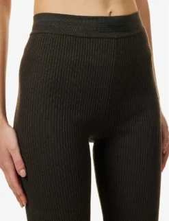 ESSENTIALS Logo-tab Ribbed Woven Trousers -Reiss Shop R04111039 OFFBLACK ALT04