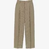 Sandro Beryn Stripe-pattern Wide-leg Woven Trousers