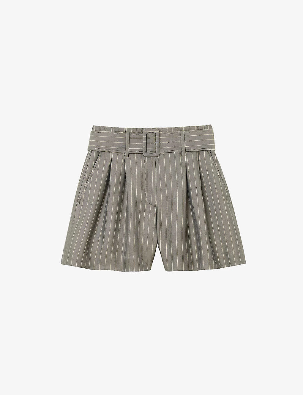 Sandro Loose-fit Striped Woven Shorts 1 Sandro Loose-fit Striped Woven Shorts