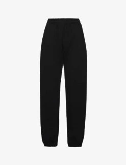 Logo-embroidered Tapered Mid-rise Cotton Jogging Bottoms