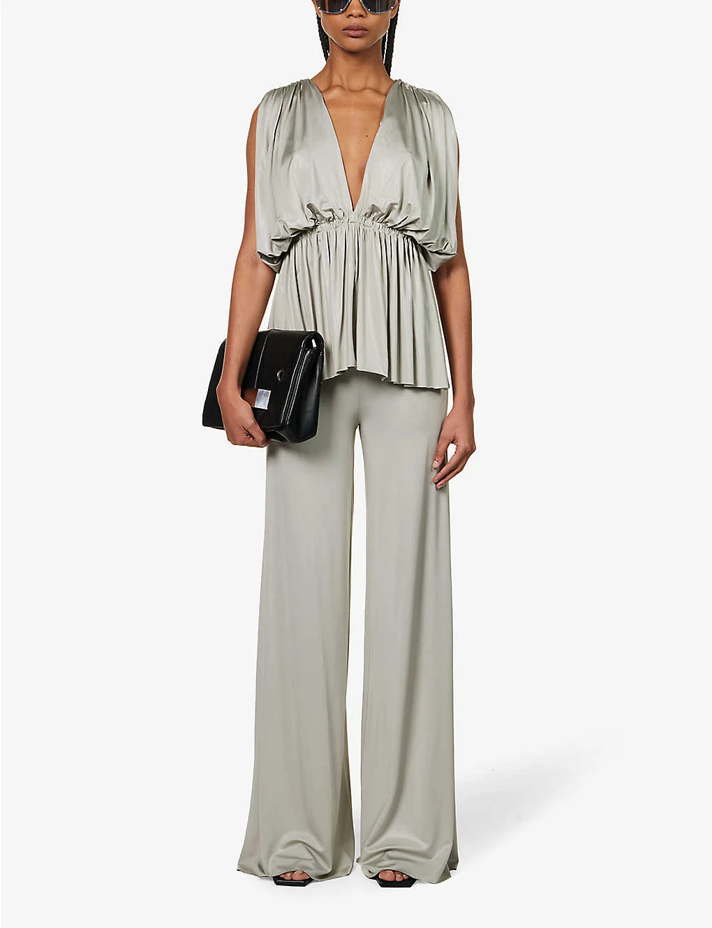 Farrah Wide-leg Mid-rise Stretch-jersey Trousers 2 Farrah Wide-leg Mid-rise Stretch-jersey Trousers - Image 2
