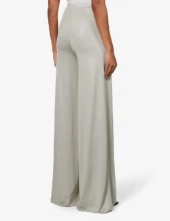 Farrah Wide-leg Mid-rise Stretch-jersey Trousers 9 Farrah Wide-leg Mid-rise Stretch-jersey Trousers -Reiss Shop R04111582 DARKPEARL ALT03