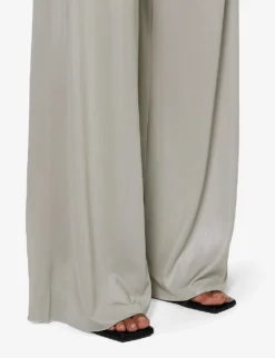 Farrah Wide-leg Mid-rise Stretch-jersey Trousers 11 Farrah Wide-leg Mid-rise Stretch-jersey Trousers -Reiss Shop R04111582 DARKPEARL ALT05