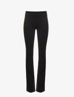 Airbrush Flared-leg Low-rise Stretch-woven Leggings