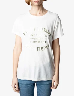 Zadig & Voltaire Foil Logo-print Cotton-jersey T-shirt -Reiss Shop R04113377 JUDO ALT02