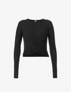 Cover Wrap-front Stretch-jersey Top