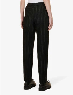ME AND EM Pinstriped Straight-leg Mid-rise Stretch-woven Trousers -Reiss Shop R04117196 BLACKWHITE ALT03
