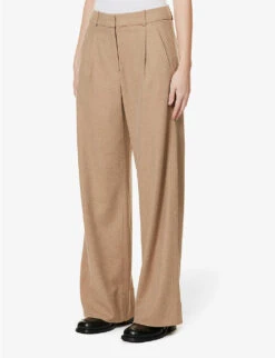 ME AND EM Wide-leg High-rise Stretch-woven Trousers 7 ME AND EM Wide-leg High-rise Stretch-woven Trousers -Reiss Shop R04117204 PALECAMEL ALT02