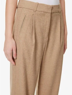 ME AND EM Wide-leg High-rise Stretch-woven Trousers 9 ME AND EM Wide-leg High-rise Stretch-woven Trousers -Reiss Shop R04117204 PALECAMEL ALT04