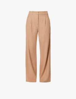 ME AND EM Wide-leg High-rise Stretch-woven Trousers