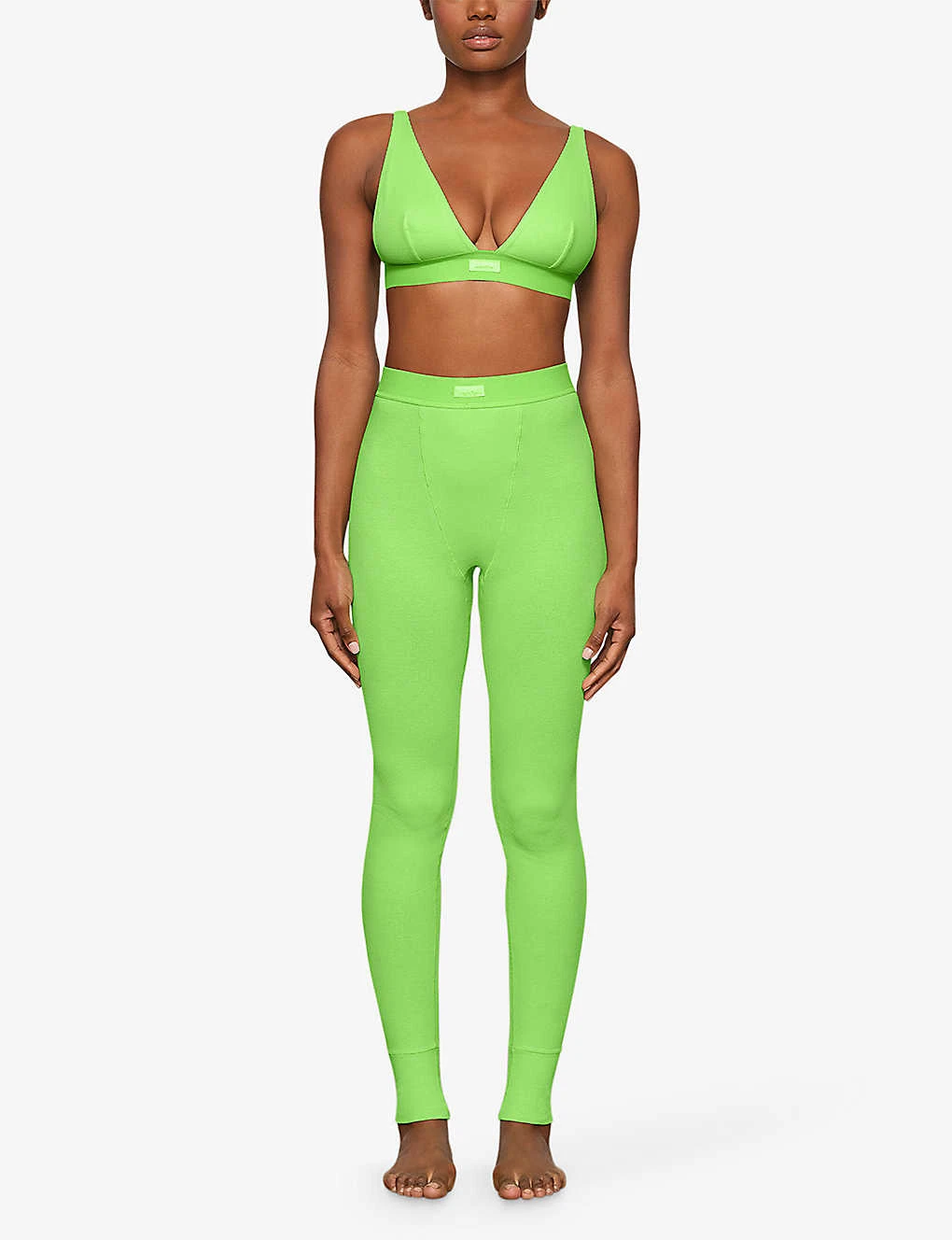 Ribbed High-rise Stretch-cotton Leggings 2 Ribbed High-rise Stretch-cotton Leggings - Image 2