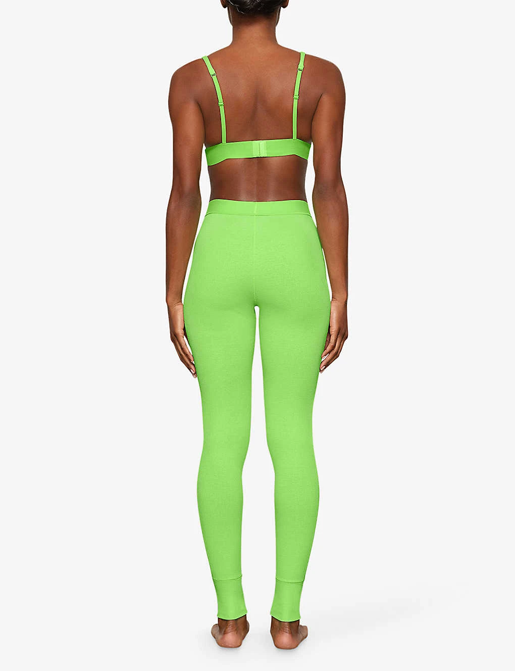 Ribbed High-rise Stretch-cotton Leggings 4 Ribbed High-rise Stretch-cotton Leggings - Image 4