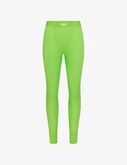 Ribbed High-rise Stretch-cotton Leggings