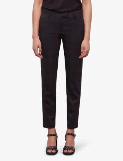 THE KOOPLES Tapered-leg Mid-rise Stretch-woven Trousers -Reiss Shop R04121423 BLA01 ALT02