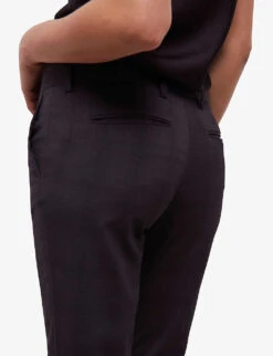 THE KOOPLES Tapered-leg Mid-rise Stretch-woven Trousers -Reiss Shop R04121423 BLA01 ALT04