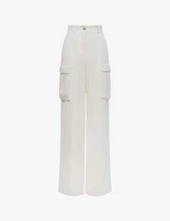Reiss Robyn Patch-pocket Wide-leg Linen Trousers