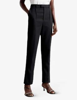 Ted Baker Frittat Mid-rise Stretch-woven Cigarette Trousers 6 Ted Baker Frittat Mid-rise Stretch-woven Cigarette Trousers -Reiss Shop R04123110 BLACK ALT02