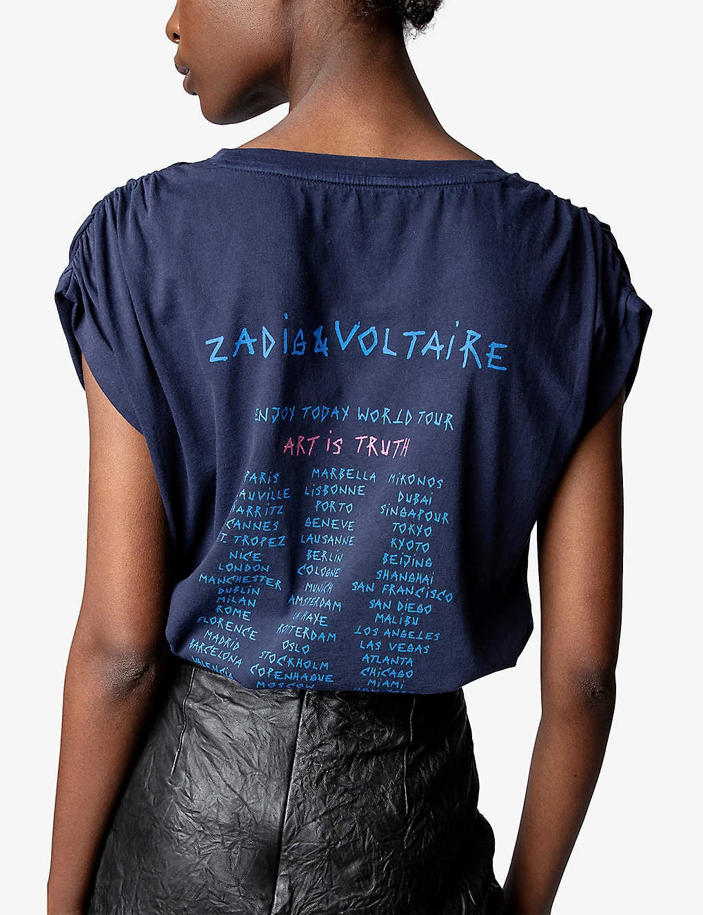 Zadig & Voltaire Adele Graphic-print Sleeveless Organic-cotton T-shirt 5 Zadig & Voltaire Adele Graphic-print Sleeveless Organic-cotton T-shirt - Image 5