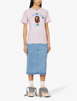 College Logo-print Cotton-jersey T-shirt -Reiss Shop R04126037 PURPLE ALT01