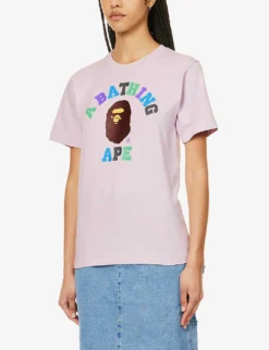 College Logo-print Cotton-jersey T-shirt -Reiss Shop R04126037 PURPLE ALT02