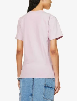 College Logo-print Cotton-jersey T-shirt -Reiss Shop R04126037 PURPLE ALT03