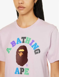 College Logo-print Cotton-jersey T-shirt -Reiss Shop R04126037 PURPLE ALT04