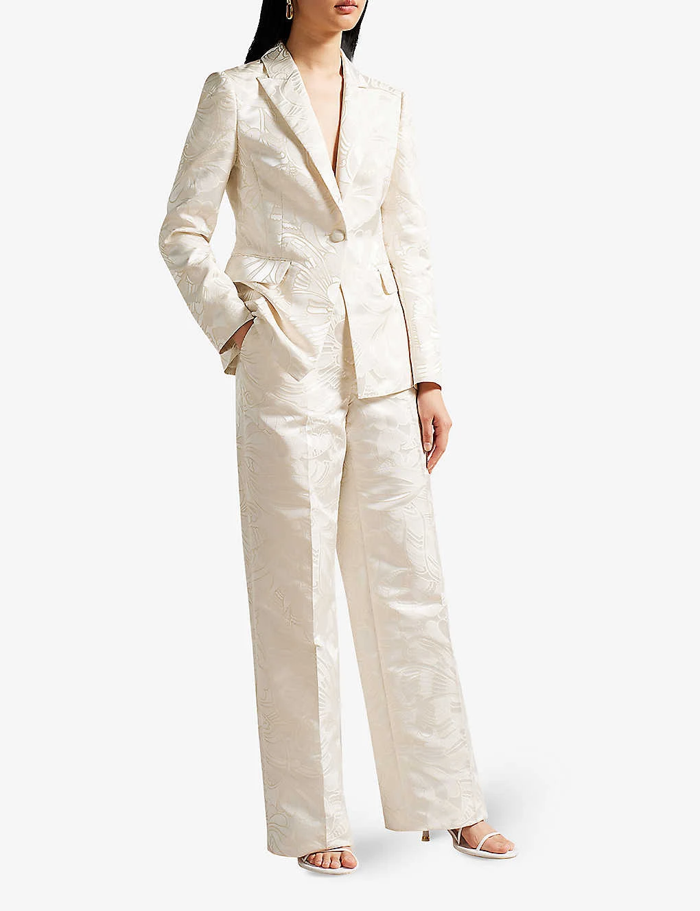 Ted Baker Floral-print Wide-leg High-rise Jacquard Trousers 2 Ted Baker Floral-print Wide-leg High-rise Jacquard Trousers - Image 2