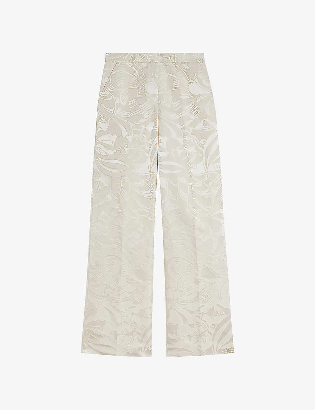 Ted Baker Floral-print Wide-leg High-rise Jacquard Trousers 1 Ted Baker Floral-print Wide-leg High-rise Jacquard Trousers