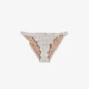 Ted Baker Layleta Frilled-trim Lace-effect Stretch-woven Bikini Bottoms