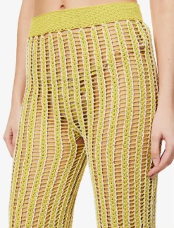 Verbena Straight-leg High-rise Knitted Trousers -Reiss Shop R04126881 ANTIQUEMOSS ALT04