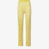 Verbena Straight-leg High-rise Knitted Trousers