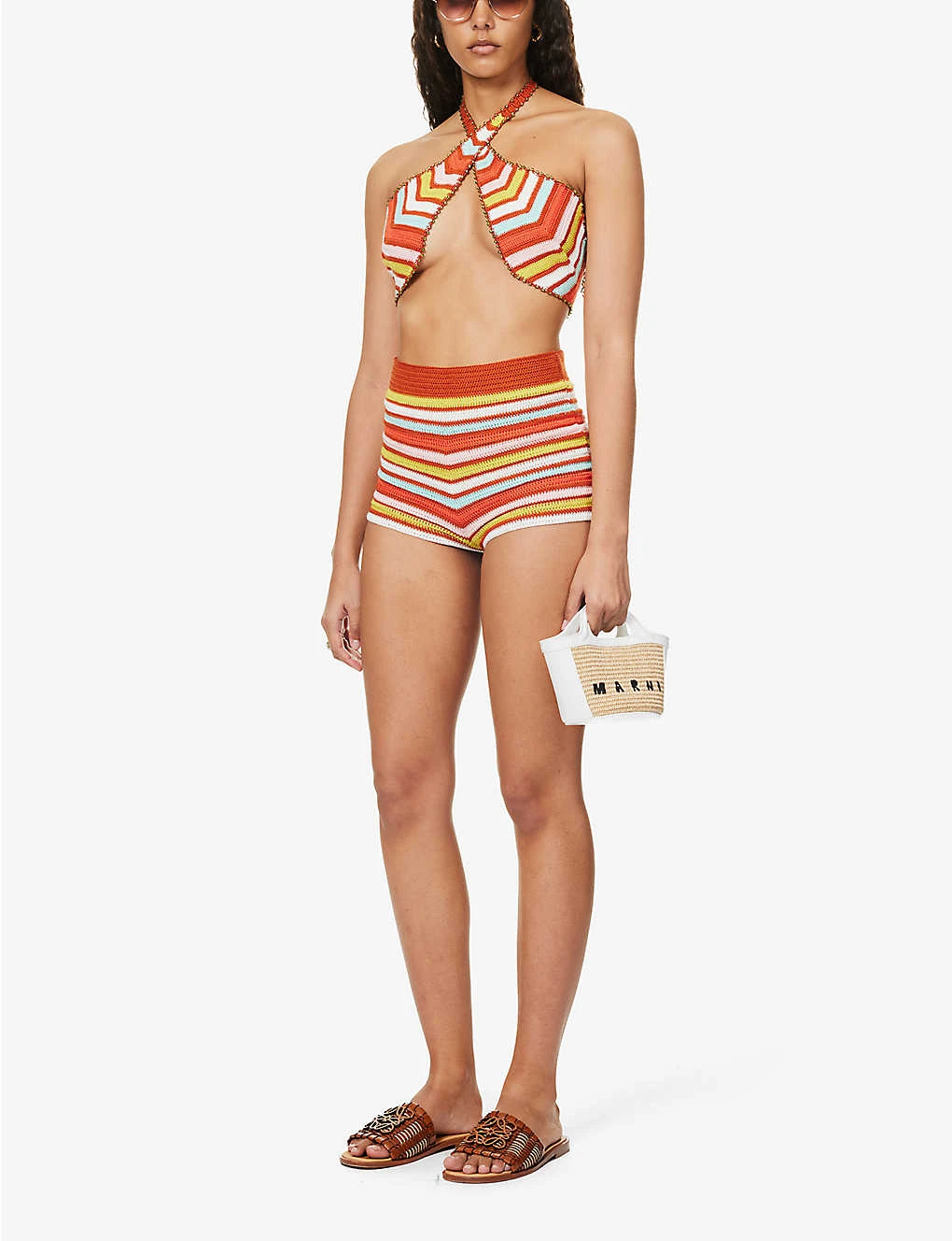 Chevron-pattern Crochet-knit Shorts 2 Chevron-pattern Crochet-knit Shorts - Image 2