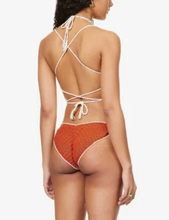 Butterfly Crochet Halterneck Bikini Set -Reiss Shop R04126887 GOLDFLAME ALT03