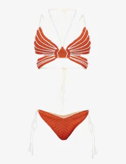 Butterfly Crochet Halterneck Bikini Set