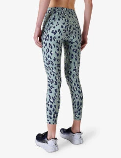 Sweaty Betty Power 7/8 Stretch-jersey Leggings -Reiss Shop R04127175 BLUECHEETAHPRINT ALT03