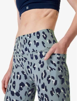 Sweaty Betty Power 7/8 Stretch-jersey Leggings -Reiss Shop R04127175 BLUECHEETAHPRINT ALT04