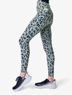 Sweaty Betty Power Cheetah-print Stretch-jersey Leggings -Reiss Shop R04127180 BLUECHEETAHPRINT ALT03
