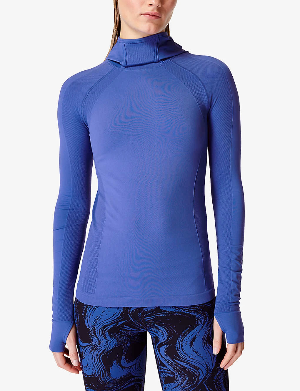 Sweaty Betty Athlete Hooded Long-sleeve Stretch-woven Top 3 Sweaty Betty Athlete Hooded Long-sleeve Stretch-woven Top - Image 3