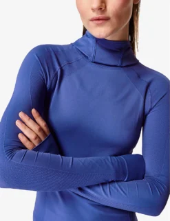 Sweaty Betty Athlete Hooded Long-sleeve Stretch-woven Top 9 Sweaty Betty Athlete Hooded Long-sleeve Stretch-woven Top -Reiss Shop R04127207 HOURBLUE ALT04