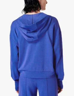 Sweaty Betty After Class V-neck Organic Cotton-blend Hoody 8 Sweaty Betty After Class V-neck Organic Cotton-blend Hoody -Reiss Shop R04127239 HOURBLUE ALT03