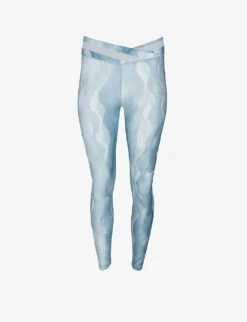 Sweaty Betty All Day Graphic-print Wrap-waist Stretch-woven Leggings