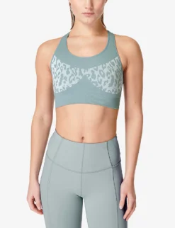 Sweaty Betty Stamina Leopard-print Stretch-woven Sports Bra -Reiss Shop R04127337 VAPOURBLUELEOPARD ALT02