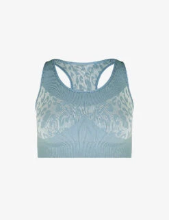 Sweaty Betty Stamina Leopard-print Stretch-woven Sports Bra