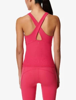 Sweaty Betty Round-neck Ribbed Stretch-woven Sports Vest-top -Reiss Shop R04127351 GLOWPINK ALT03