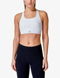 Sweaty Betty Power Medium-impact Stretch-woven Sports Bra -Reiss Shop R04127382 WHITE ALT02